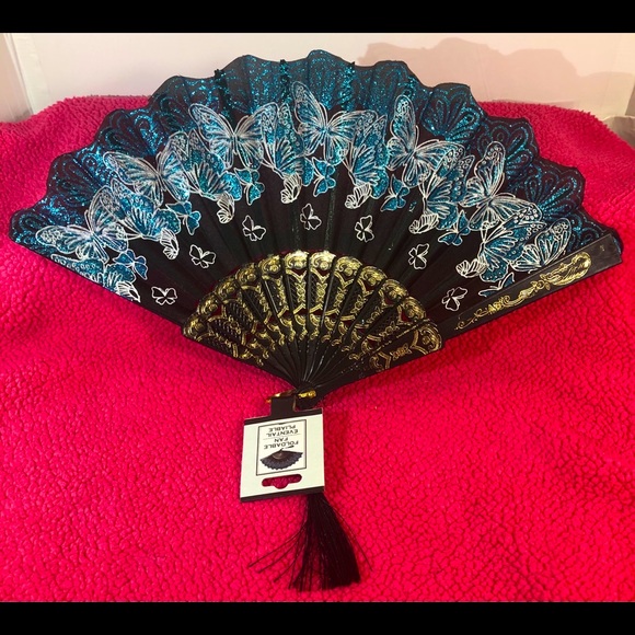 Other - Foldable Glittered Out Hand Fan/Wall Decor